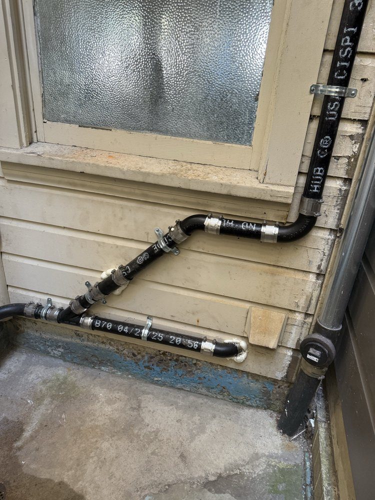 No-Hub Cast-Iron Drain Line Installation — 5Star Plumbing Restoration NYC